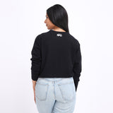 Basic Long Sleeve  Round Neck T-shirt- Black