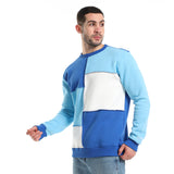 The sky blocks Unisex Oversized Crew-neck Sweatshirt - Blue