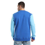 The sky blocks Unisex Oversized Crew-neck Sweatshirt - Blue