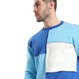 The sky blocks Unisex Oversized Crew-neck Sweatshirt - Blue