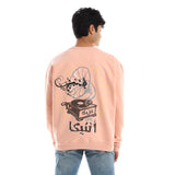 Antika Unisex Oversized Crew-neck Sweatshirt-Rose