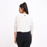 Basic Long Sleeve Round Neck T-shirt- White