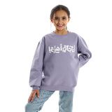 Gai Aharag Kids Oversized Crew-neck Sweatshirt-Lila