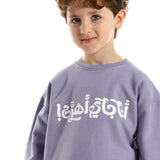 Gai Aharag Kids Oversized Crew-neck Sweatshirt-Lila