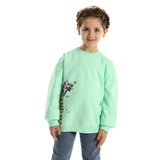 King Kong Kids Oversized Crew-neck Sweatshirt-Mint Green