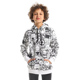 Doodles -Kids Hoodie - White