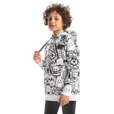 Doodles -Kids Hoodie - White