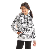 Doodles -Kids Hoodie - White
