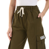 Basic Unisex Cargo Pants - Dark Olive