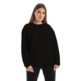 Basic Unisex Oversized Crew-neck Sweatshirt-Black