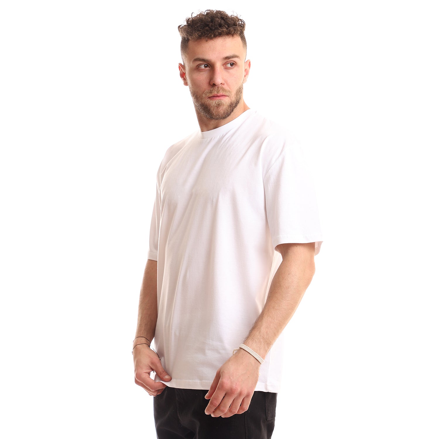 Basic Unisex Oversized T-Shirt - white